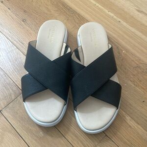 Cole Haan black strap sandal with cushion